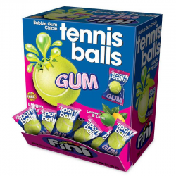 Bubble gum Balles de Tennis - boîte de 200