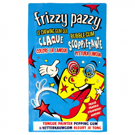 Frizzy pazzy fraise de bois (colorent la langue) - boîte de 50 sachets