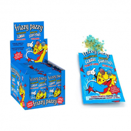 Frizzy pazzy fraise de bois (colorent la langue) - boîte de 50 sachets