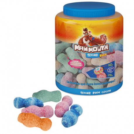 Mammouth Tétines Pik color (colorent la langue) - boîte de 80