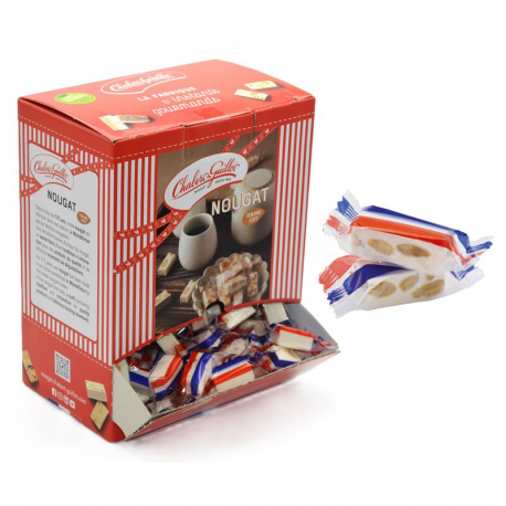 Nougats tendres de Montélimar vanille flowpack Bleu Blanc Rouge - boîte de 216