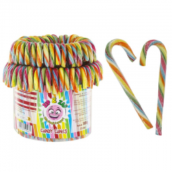 Candy canes multicolores Fraise - tubo de 72