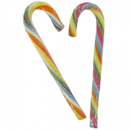 PRECOMMANDE Candy canes multicolores Fraise - tubo de 72