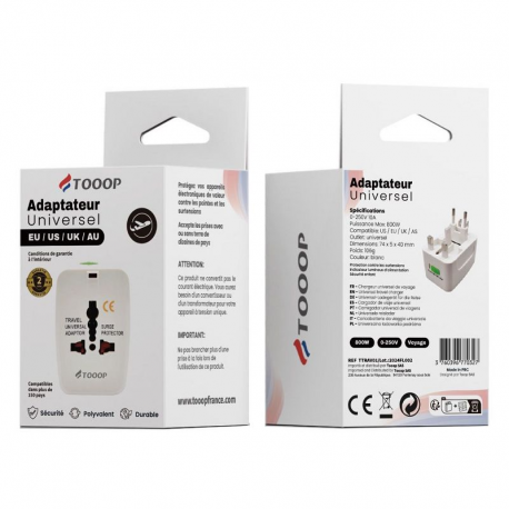 Adaptateur Voyage 150 pays TOOOP