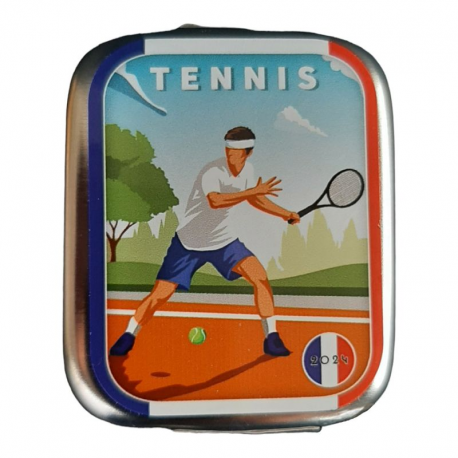 Pastilles menthe forte SANS SUCRE décor Tennis - 24 boîtes