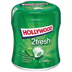 Bottle Hollywood 2fresh menthe verte/chloro SANS SUCRES - les 6x40 dragées