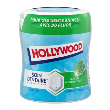 Bottle Soin Dentaire Menthe Verte SANS SUCRES Hollywood - les 6x45 dragées