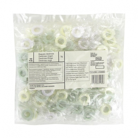 Bagues dextrose emballées sous sachet - 100 pièces