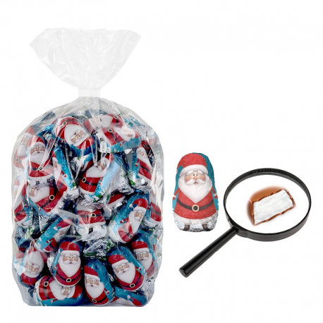 Figurines Pères Noël chocolat au lait et crème de lait - sachet de 1kg