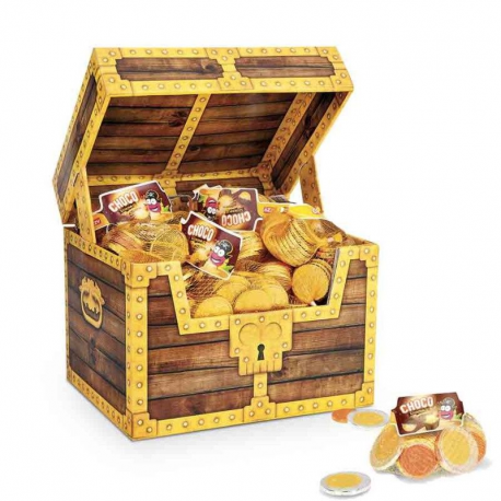 Coffret Pirate Chocomonnaie pièces en chocolat 30g - 80 filets
