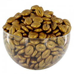 PRECOMMANDE Grains de café en chocolat noir dorés - boîte de 1kg