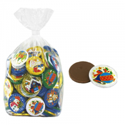 Médaillons de Noël en chocolat au lait - sachet de 1kg