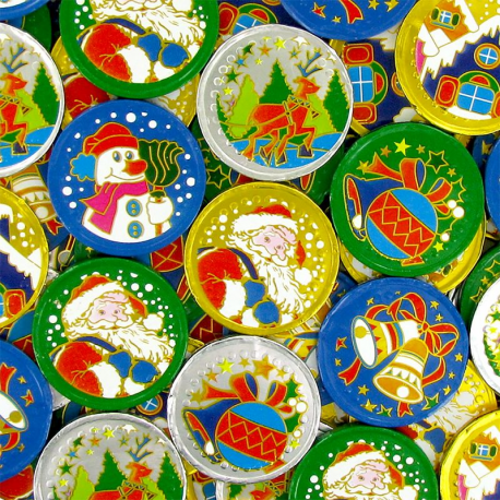 Médaillons de Noël en chocolat - carton de 5kg