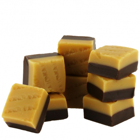Caramels Fudge vanille/chocolat - carton de 3.25kg