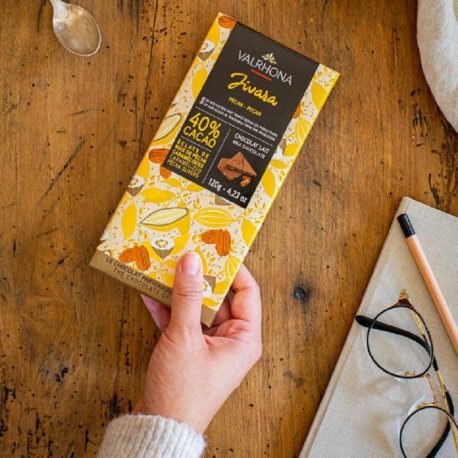 Chocolat Jivara 40% Valrhona - tablette de 70g