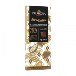 Chocolat Pure Origine Araguani 100% SANS SUCRES Valrhona - tablette de 70g