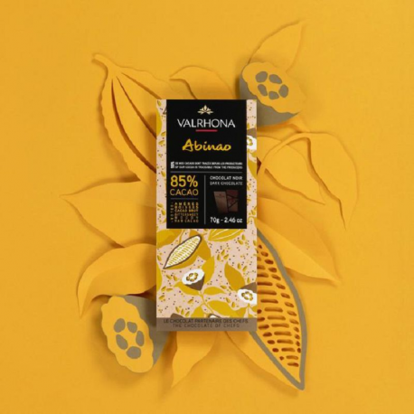 Chocolat Abinao 85% Valrhona - tablette de 70g