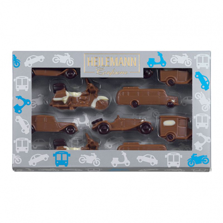 ~Coffret Voitures vintage - sujets en chocolat au lait - 100g