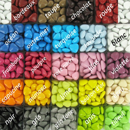 Mini Coeurs Dragées chocolat col. CHOCOLAT - 500g