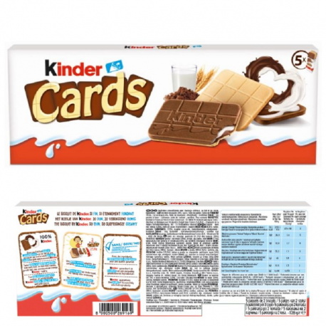 Kinder Cards T5 - 128g - carton de 20 paquets