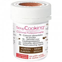 Colorant alimentaire en poudre 5g Scrapcooking MARRON