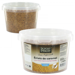 Petits éclats caramel crème 1/3 mm professionnel Dupont d'Isigny - Pot de 800g