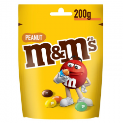 M&M's jaune Peanut maxi sachet 200g - carton de 30
