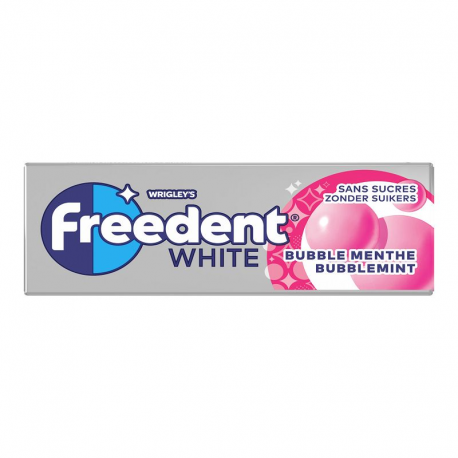 Freedent dragées white bubble menthe SANS SUCRES - le lot de 30