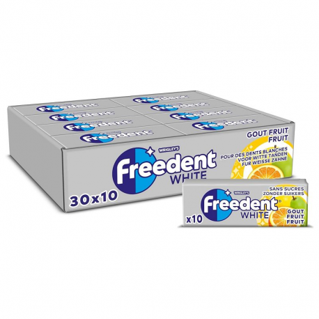 Freedent dragées white fruits SANS SUCRES - le lot de 30
