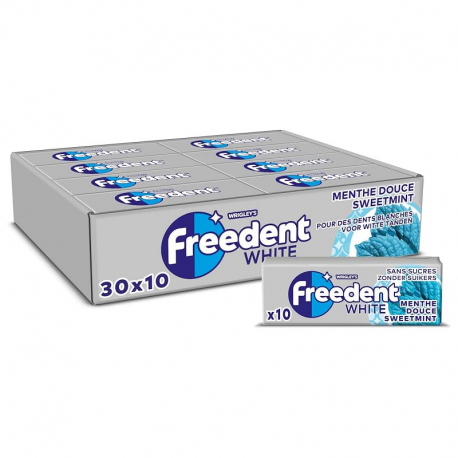 Freedent dragées white menthe douce SANS SUCRES - le lot de 30