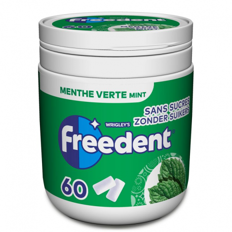 Freedent Box menthe verte SANS SUCRES 84g - 6 boîtes