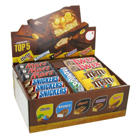 Boutique Assortiment TOP 5 - 53 barres/sachets chocolatés assortis