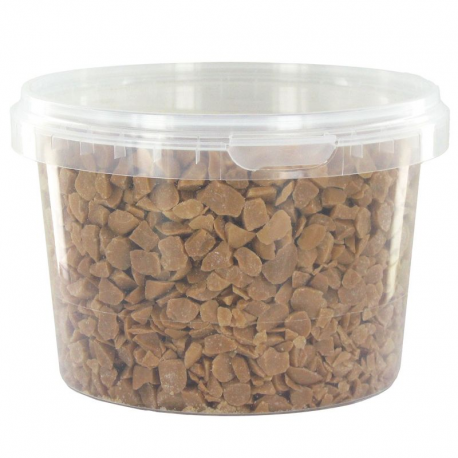 Gros éclats de caramel crème 3/9 mm professionnel Dupont d'Isigny - Pot de 800g