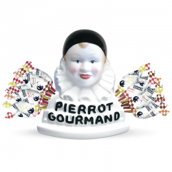 Buste Pierrot Gourmand et 40 sucettes assorties - le coffret