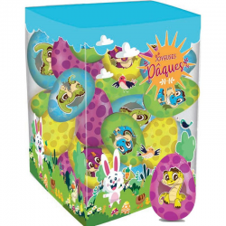 Oeufs Dinosaure en chocolat au lait 12.5g - tubo de 50