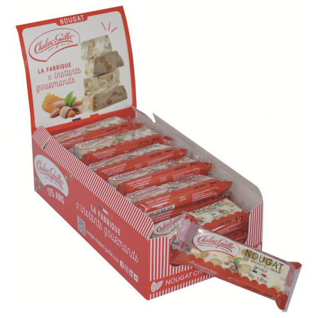 Nougats de Montélimar tendres 30g - boîte de 24 barres