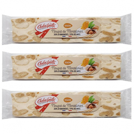 Nougats Montélimar Chabert & Guillot - le lot de 3 barres de 100g