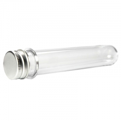 Tube transparent avec bouchon en métal - pièce