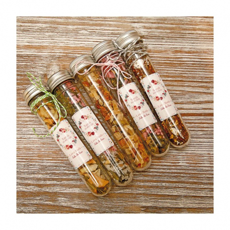 Tube transparent avec bouchon en métal - pièce