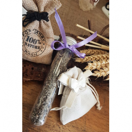 Tube transparent avec bouchon en métal - pièce