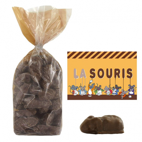 Souris caramels enrobées chocolat au lait - sachet de 500g (environ 54 pièces)