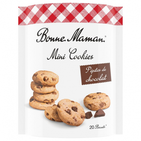 Mini cookies pépites chocolat Bonne Maman 100g en carton de 8
