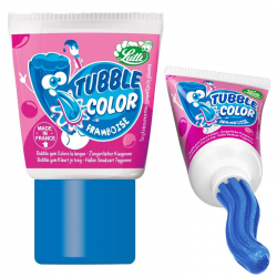 Tubble gum Framboise (colorent la langue) Lutti - boîte de 36