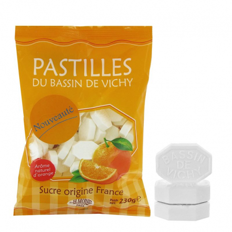 Pastilles de Vichy authentiques Orange - sachet de 230g