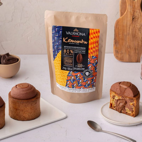 Fèves de chocolat Komuntu 80% Valrhona - 250g