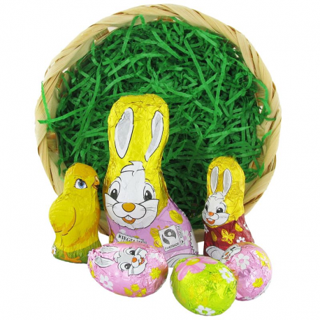 Composition chocolats de Pâques - panier de 90g