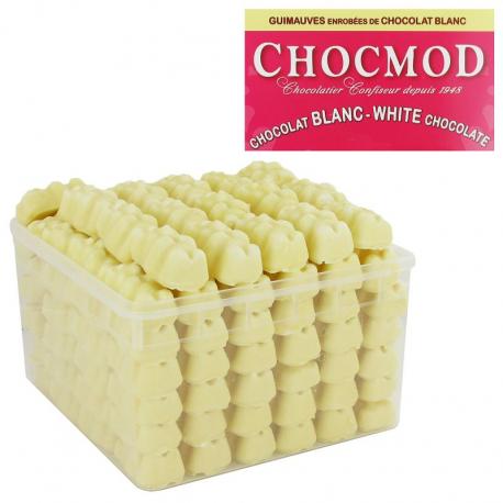 Oursons en guimauve chocolat blanc - tubo de 1kg