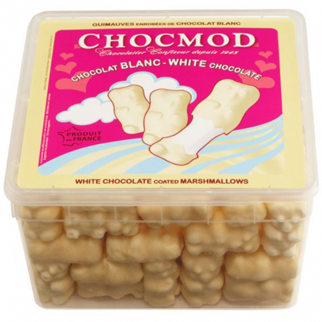 Oursons en guimauve chocolat blanc - tubo de 1kg