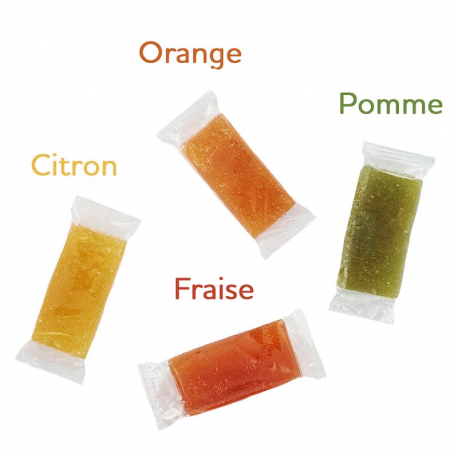 Pâtes de fruits pliées barre 20,5g - boîte distributrice de 220