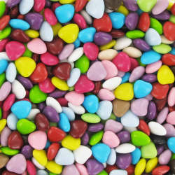 Mini Coeurs Dragées chocolat MULTICOLORE - 500g